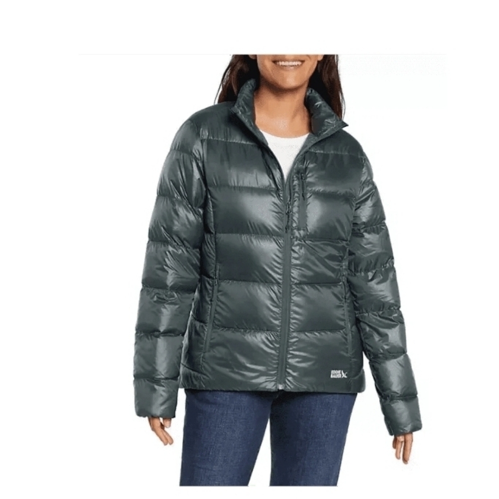 Eddie Bauer Women's Packable Puffer Jacket Blue Emerald